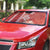 Red Hibiscus Turle Auto Sun Shade Hawaiian Style Tribal Tapa Pattern - Polynesian Pride