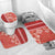 Red Hibiscus Turle Bathroom Set Hawaiian Style Tribal Tapa Pattern - Polynesian Pride