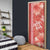 Red Hibiscus Turle Door Cover Hawaiian Style Tribal Tapa Pattern - Polynesian Pride