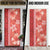 Red Hibiscus Turle Door Cover Hawaiian Style Tribal Tapa Pattern - Polynesian Pride
