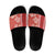 Red Hibiscus Turle Slide Sandals Hawaiian Style Tribal Tapa Pattern - Polynesian Pride