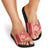Red Hibiscus Turle Slide Sandals Hawaiian Style Tribal Tapa Pattern - Polynesian Pride