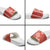 Red Hibiscus Turle Slide Sandals Hawaiian Style Tribal Tapa Pattern - Polynesian Pride
