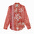 Red Hibiscus Turle Women Casual Shirt Hawaiian Style Tribal Tapa Pattern