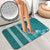 Teal Hibiscus Turle Bathroom Set Hawaiian Style Tribal Tapa Pattern - Polynesian Pride