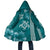 Teal Hibiscus Turle Cloak Hawaiian Style Tribal Tapa Pattern - Polynesian Pride