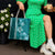 Teal Hibiscus Turle Tote Bag Hawaiian Style Tribal Tapa Pattern - Polynesian Pride