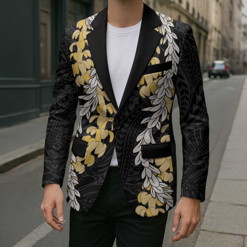 Puakenikeni and Maile Lei Blazer Black Double Strand Lei - Polynesian Pride