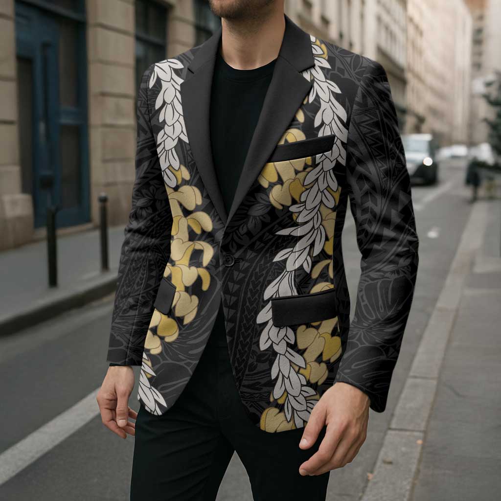 Puakenikeni and Maile Lei Blazer Black Double Strand Lei - Polynesian Pride