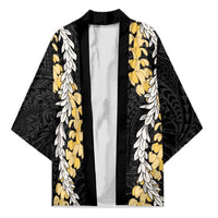 Puakenikeni and Maile Lei Kimono Black Double Strand Lei - Polynesian Pride