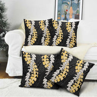 Puakenikeni and Maile Lei Pillow Cover Black Double Strand Lei - Polynesian Pride