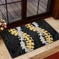 Puakenikeni and Maile Lei Rubber Doormat Black Double Strand Lei LT9 - Polynesian Pride