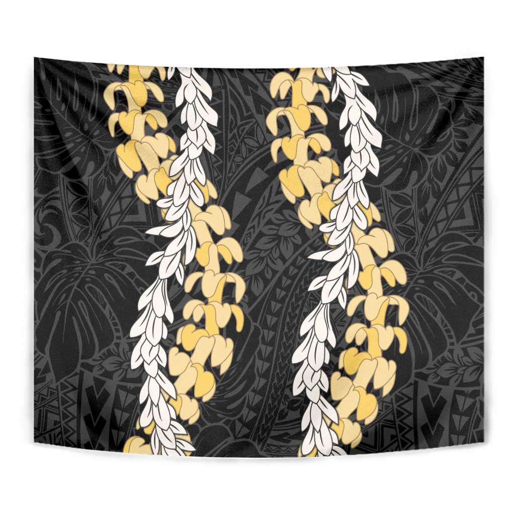 Puakenikeni and Maile Lei Tapestry Black Double Strand Lei LT9 - Polynesian Pride