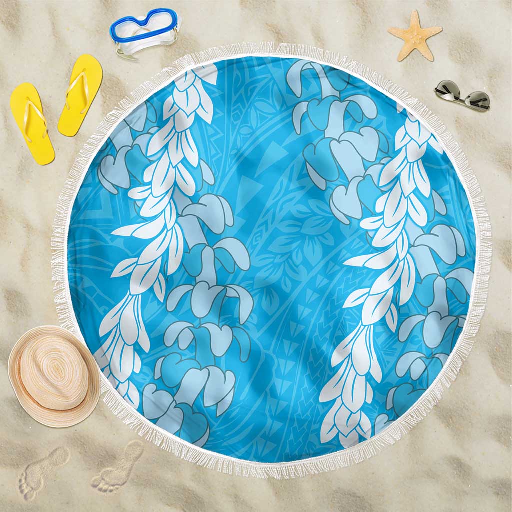 Puakenikeni and Maile Lei Beach Blanket Blue Double Strand Lei