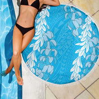Puakenikeni and Maile Lei Beach Blanket Blue Double Strand Lei