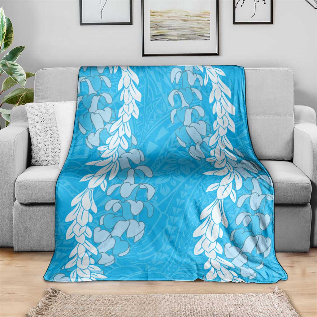 Puakenikeni and Maile Lei Blanket Blue Double Strand Lei