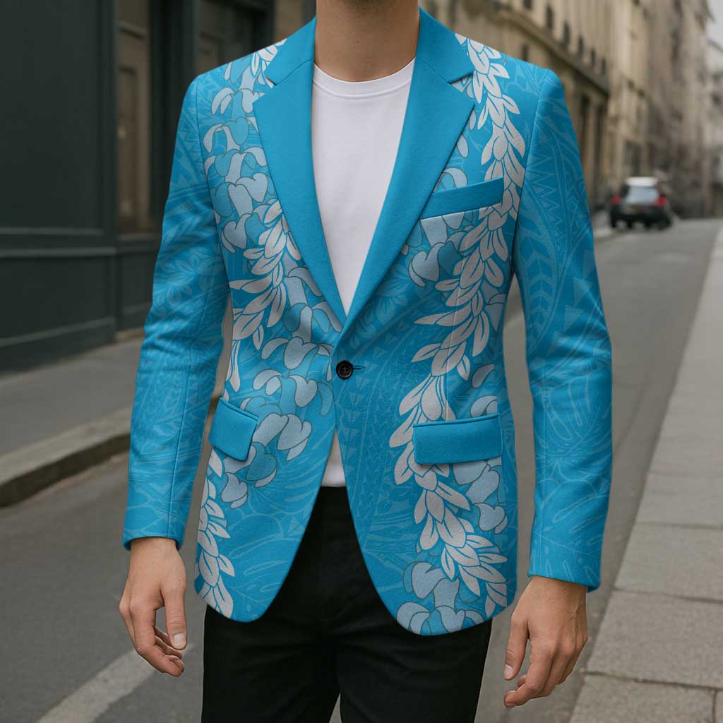 Puakenikeni and Maile Lei Blazer Blue Double Strand Lei - Polynesian Pride