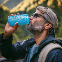 Puakenikeni and Maile Lei 4 in 1 Can Cooler Tumbler Blue Double Strand Lei