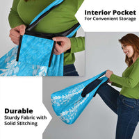 Puakenikeni and Maile Lei Grocery Bag Blue Double Strand Lei