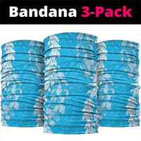 Puakenikeni and Maile Lei Neck Gaiter Blue Double Strand Lei - Polynesian Pride