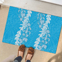Puakenikeni and Maile Lei Rubber Doormat Blue Double Strand Lei LT9 - Polynesian Pride