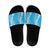 Puakenikeni and Maile Lei Slide Sandals Blue Double Strand Lei - Polynesian Pride