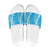 Puakenikeni and Maile Lei Slide Sandals Blue Double Strand Lei - Polynesian Pride