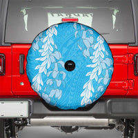 Puakenikeni and Maile Lei Spare Tire Cover Blue Double Strand Lei