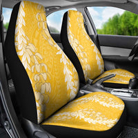 Puakenikeni and Maile Lei Car Seat Cover Gold Double Strand Lei