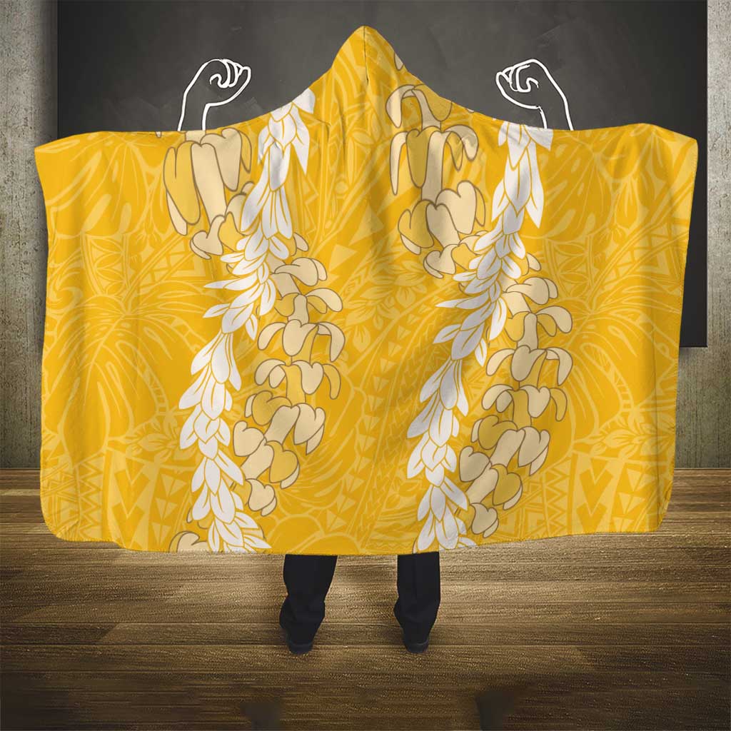 Puakenikeni and Maile Lei Hooded Blanket Gold Double Strand Lei LT9 - Polynesian Pride