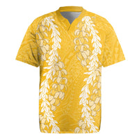 Puakenikeni and Maile Lei Rugby Jersey Gold Double Strand Lei