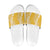 Puakenikeni and Maile Lei Slide Sandals Gold Double Strand Lei - Polynesian Pride