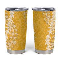 Puakenikeni and Maile Lei Tumbler Cup Gold Double Strand Lei