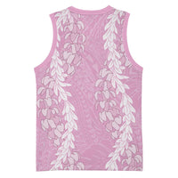 Puakenikeni and Maile Lei Basketball Jersey Pink Double Strand Lei - Polynesian Pride