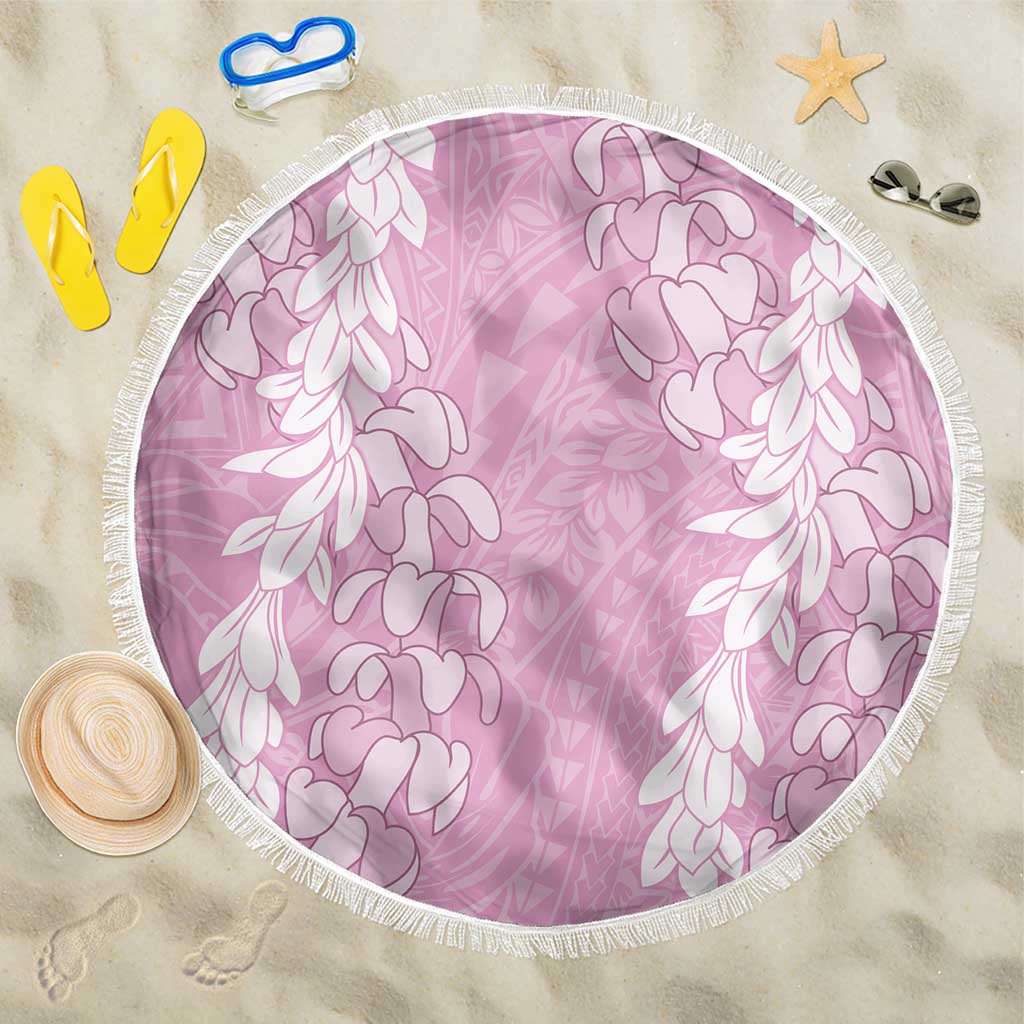Puakenikeni and Maile Lei Beach Blanket Pink Double Strand Lei