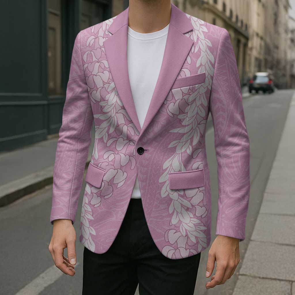 Puakenikeni and Maile Lei Blazer Pink Double Strand Lei - Polynesian Pride