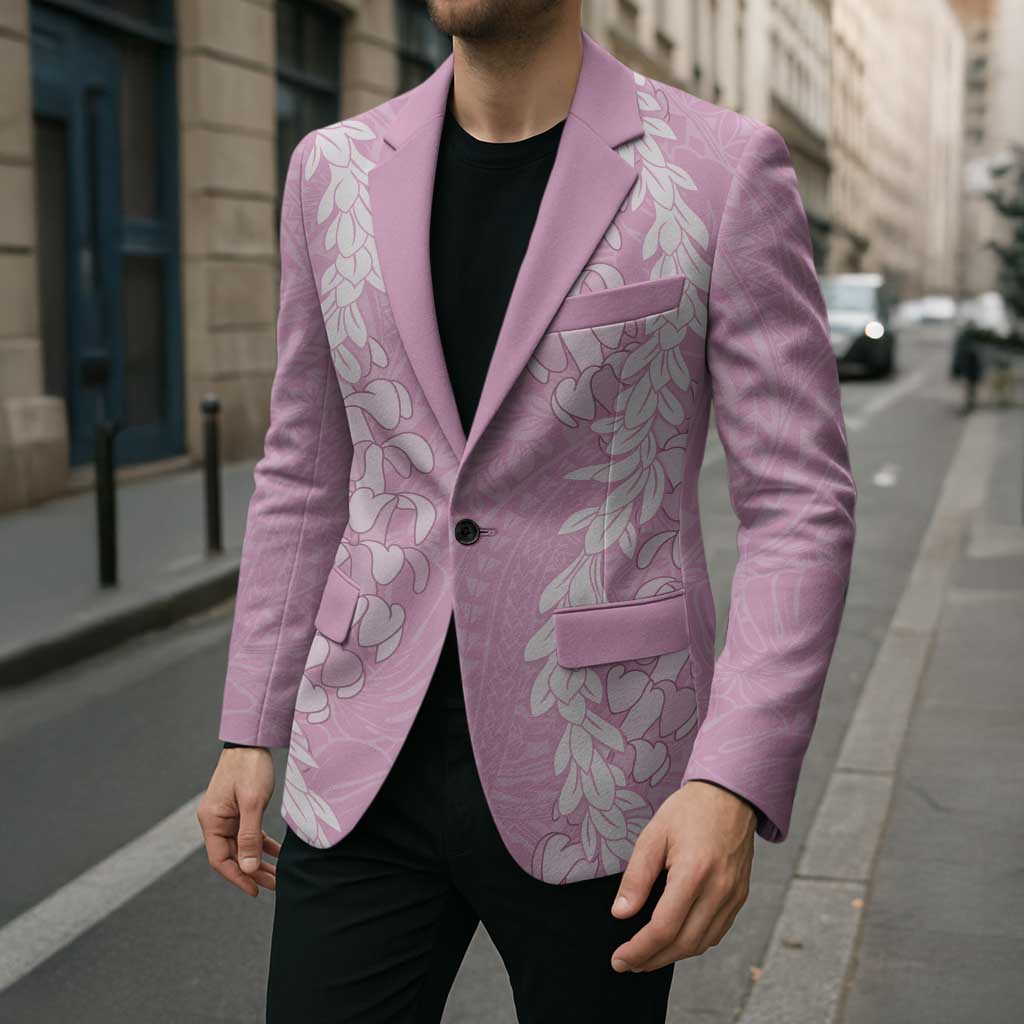 Puakenikeni and Maile Lei Blazer Pink Double Strand Lei - Polynesian Pride