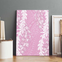 Puakenikeni and Maile Lei Canvas Wall Art Pink Double Strand Lei
