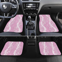 Puakenikeni and Maile Lei Car Mats Pink Double Strand Lei