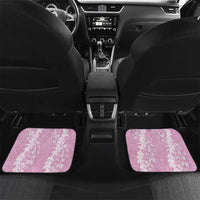 Puakenikeni and Maile Lei Car Mats Pink Double Strand Lei