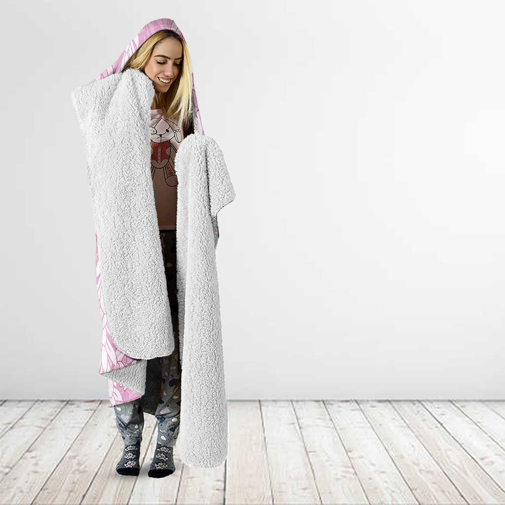 Puakenikeni and Maile Lei Hooded Blanket Pink Double Strand Lei LT9 - Polynesian Pride