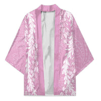 Puakenikeni and Maile Lei Kimono Pink Double Strand Lei - Polynesian Pride