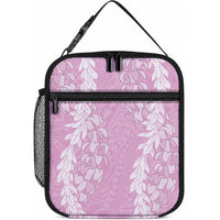 Puakenikeni and Maile Lei Lunch Bag Pink Double Strand Lei