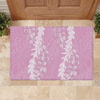 Puakenikeni and Maile Lei Rubber Doormat Pink Double Strand Lei LT9 Pink - Polynesian Pride