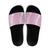 Puakenikeni and Maile Lei Slide Sandals Pink Double Strand Lei - Polynesian Pride