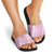 Puakenikeni and Maile Lei Slide Sandals Pink Double Strand Lei - Polynesian Pride