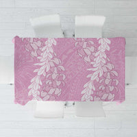 Puakenikeni and Maile Lei Tablecloth Pink Double Strand Lei