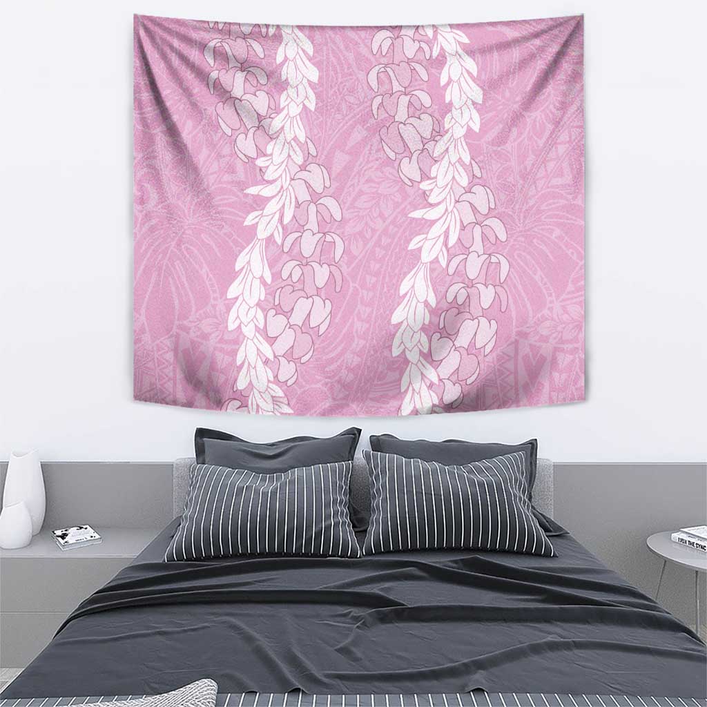 Puakenikeni and Maile Lei Tapestry Pink Double Strand Lei LT9 - Polynesian Pride