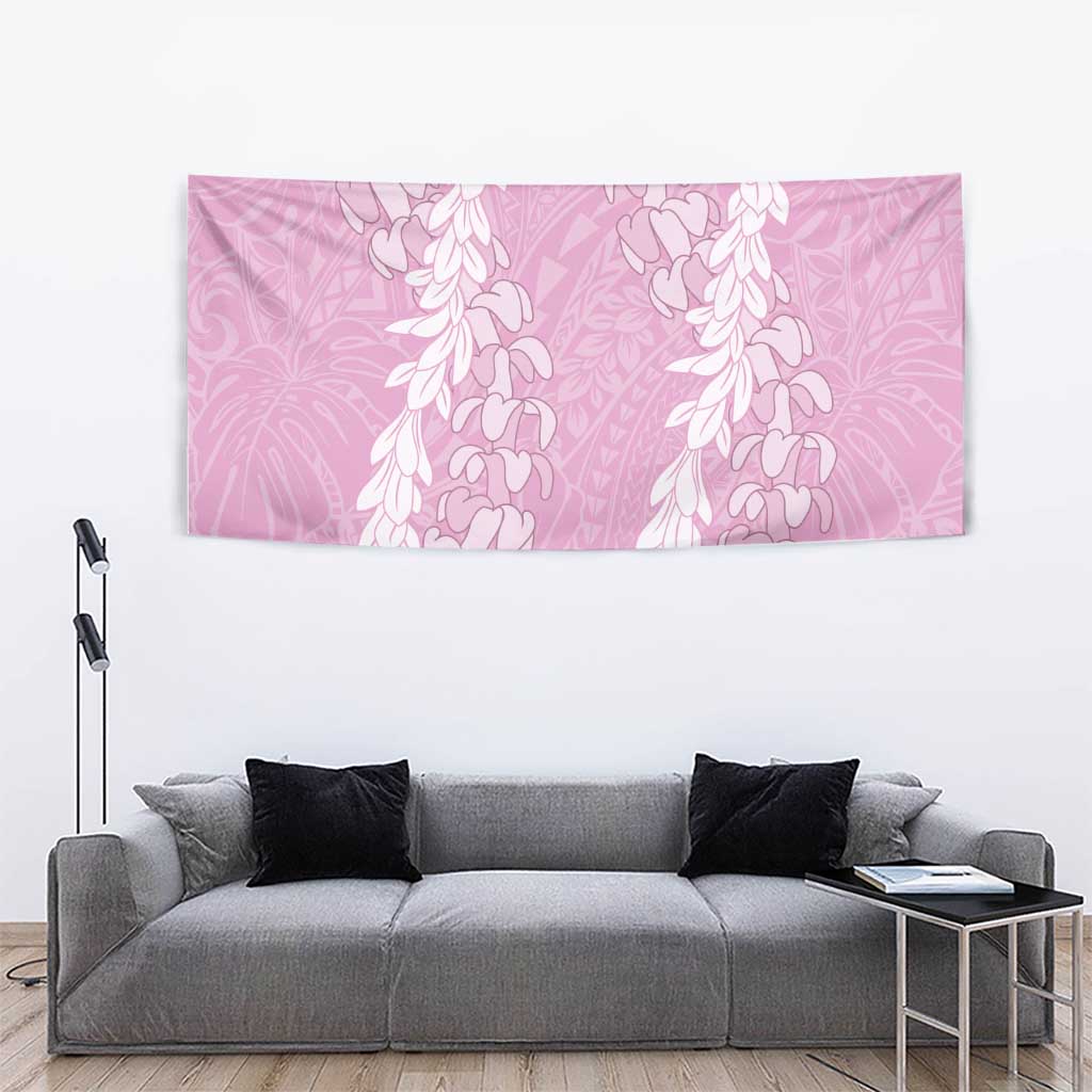 Puakenikeni and Maile Lei Tapestry Pink Double Strand Lei LT9 - Polynesian Pride