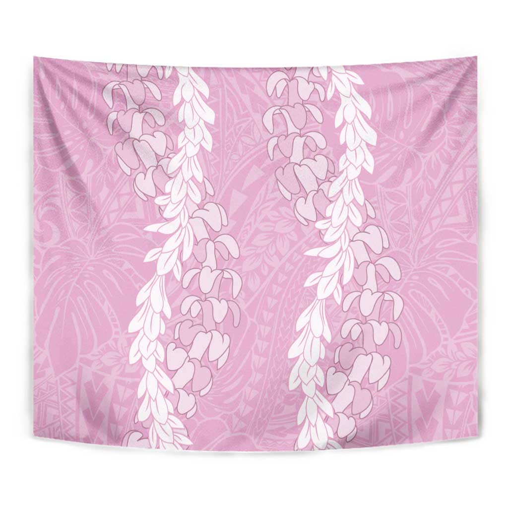 Puakenikeni and Maile Lei Tapestry Pink Double Strand Lei LT9 - Polynesian Pride